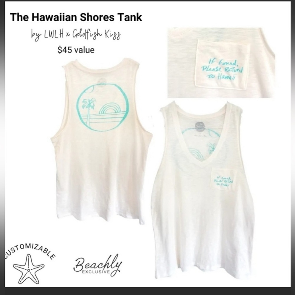 NWOT LWLH x Goldfish Kiss Hawaiian Shores Tank